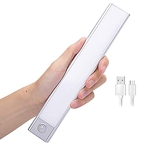 LED Closet Light, Magnetic Motion Sensor Light, Under Cabinet LED Lighting Battery Powered Operated, USB Rechargeable Kitchen Night Lights Indoor
