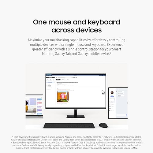 SAMSUNG 43-Inch M7 (M70D) Series 4K UHD Smart Monitor, Speakers, HDR10, USB-C, Multiple Ports, Gaming Hub, SolarCell Remote, Vision Accessibility Tools, LS43DM702UNXGO, 2024, Black - Image 6