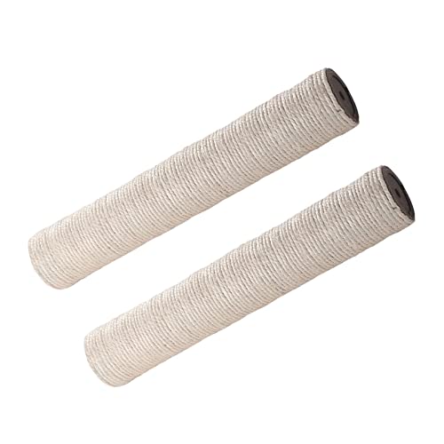 F Fityle Pet Scratch Post Ricarica Palo Naturale Sisal Corda Affilare Artiglio Giocattolo Diametro 7 cm, Fai da Te Cat Tiragraffi Sostituzione per Giocare, Beige 30 cm