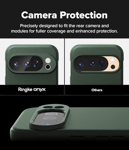 Image of Ringke Onyx for Google Pixel 10 Pro Case [Feels Good in The Hand] Oil & Dirt Resistant, Enhanced Camera Lens Protection, Comfortable Grip, Non-Slip, Lightweight Cover - Dark Green