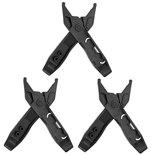 KESYOO 3pcs Chain Repair Clamp Lever Bike Accessories Fix Multifunction Tire Prying Rod Tire Changing Tools Remover Bike Pry Tire Rod Chain Bike Buckle Black Plastic