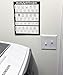 Farmhouse Laundry Symbols Magnet, 8x10 Laundry Symbols Chart, 39 Icons for Clothing Care Guide, Laundromat Care Symbol Wall Art for Home, Washing Room Sign Chart, Laundromat Room Organization & Decor