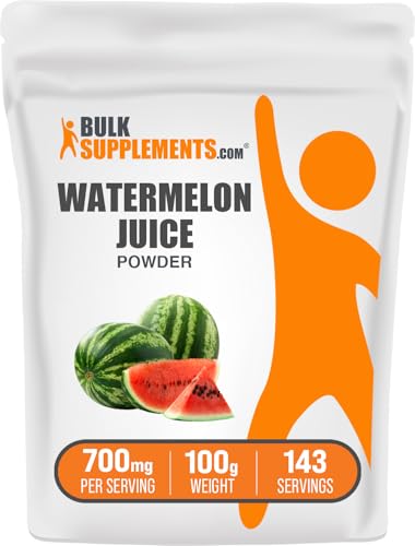 Image of BulkSupplements.com Watermelon Juice Powder - from Watermelon Fruit, Fruit Powder, Hydation Supplement - 700mg per Serving, 100g (3.5 oz) (Pack of 1)