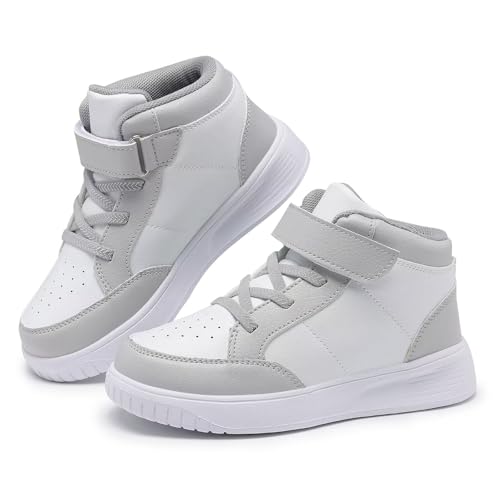 Image of Kids Sneakers Boys Running Shoes Girls High Top Casual Lightweight Classic Adjustable Strap Sneakers