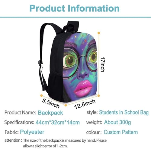 Travel Hiking Backpack Trippy Goth Girl Art (1) Work Casual Daypack College Bag Backpack Lightweight Back Pack3