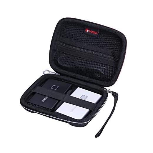 XANAD Capa SSD portátil 2 em 1 preta para Samsung T9/T7 Shield/T7/T7 Touch (250GB, 500GB, 1TB 2TB), proteção resistente, impermeável, leve