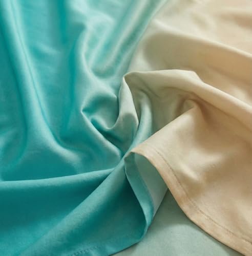 Image of BSB HOME Double Bedsheet with 2 Pillow Covers | Cloud Cotton Feel 300 TC Digital Print Bedsheet for King Size Bed | Luxury Bedding for Bedroom Home Decor | 108 x 108 Inches (Aqua Sand Ombre)