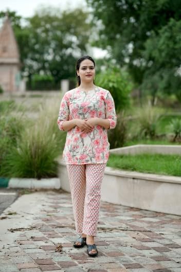 Image of Night Suit for Women | Soft & Breathable Lycra Top & Pyjama Set | Stylish Relaxed Fit Sleepwear for Everyday Comfort | Loungewear for Woman | Also Available in Plus Size