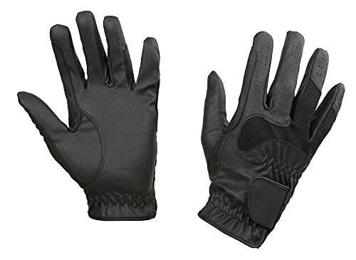 Covalliero Gloria 3222912 - Guantes de equitación para niños, Talla 4, Color Negro