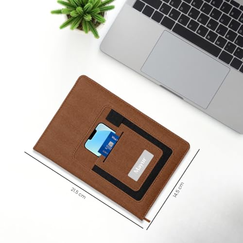 Image of Giftana Personalized Notebook Diary with Pen Gift Set for Men and Women, 2 in 1 Customized Office Diaries A5 Size Notebook, Diwali Gifts, Personalised New Year Corporate Gifts for Employees (Brown 1)