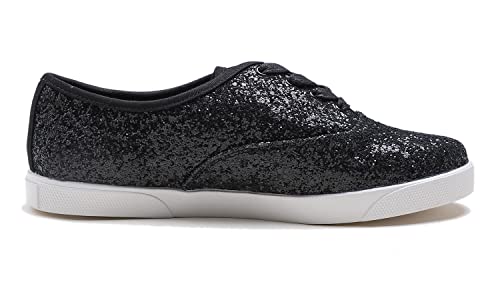 Image of FEVERSOLE Women's Fashion Dress Sneakers Party Bling Casual Flats Embellished Shoes