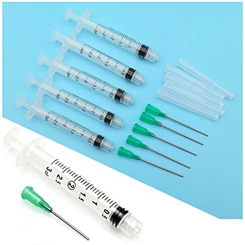 5Pack New 3ML Dispensing Syringe With 18Ga 1.5