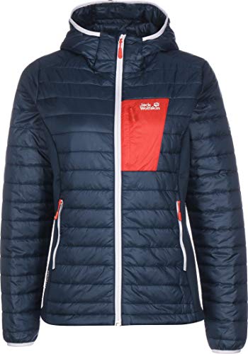 Jack Wolfskin Women's Routeburn Jacket W Women's Windproof Puffer Jacket, dark indigo, XX-Large
