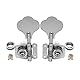 Musiclily Basic 2L2R Offen Bass Mechaniken Set für Ibanez Style E-Bass, Chrom