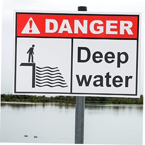 Panneau avertissement zone de danger eau signalisation extérieure étangs et bassin