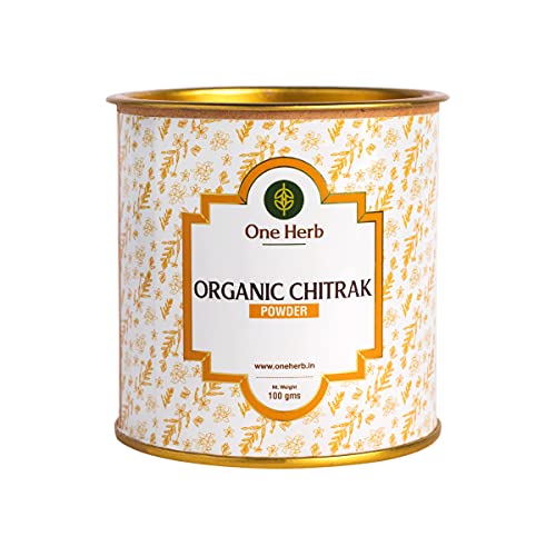 One Herb – Organic Chitrak Powder 100g for Metabolism, Helps Lower Glucose Levels, Relieves Indigestion & Constipation, Weight Loss, Herbal Powder One Herb – Organic Chitrak Powder 100g for Metabolism, Helps Lower Glucose Levels, Relieves Indigestion & Constipation, Weight Loss, Herbal Powder