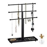 organizer tasche für geschenkpapier 3 Stangen: Schmuckhalter mit 3 t-förmigen Stäben in vers. Höhen - Für Ketten unterschiedlicher Länge