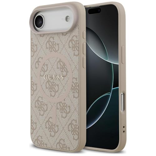 CG MOBILE Guess 4G Ring Classic Logo Compatible avec MagSafe Coque pour iPhone 17 Air (rose)