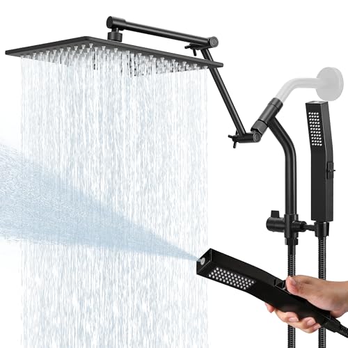 Image of All Metal 10 inch Luxurious Rain Shower Head with Handheld Spray, Power Jet