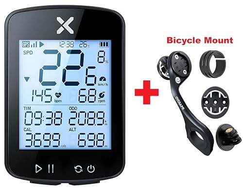 Image of XPR3SS G+ Gen2 Cycle Computer + M5 Mount, Smart GPS Cycling Speedometer | Cadence & Heart Sensor Support | Waterproof ANT+ & BLE Bicycle GPS Tracker | 28+ hr Battery | Speed Cadence Odometer for MTB