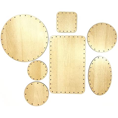Zita´s Creative HDF Korbboden Set gemischt, groß - für Peddigrohr 3mm. Flechten, Korbflechten, MDF Korbboden, Peddigrohr, Flechtmaterial, Flechtset, Rattan Cover