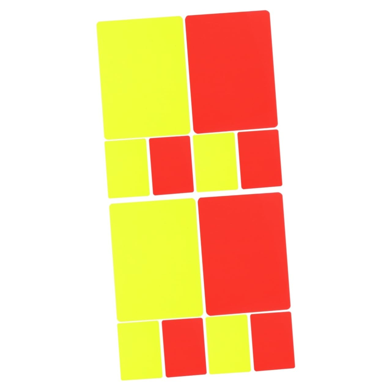 Happyyami 3sets Soccer Referee Cards Set PVC Material Red Card Football Referee Clip Soccer 6pcs*3