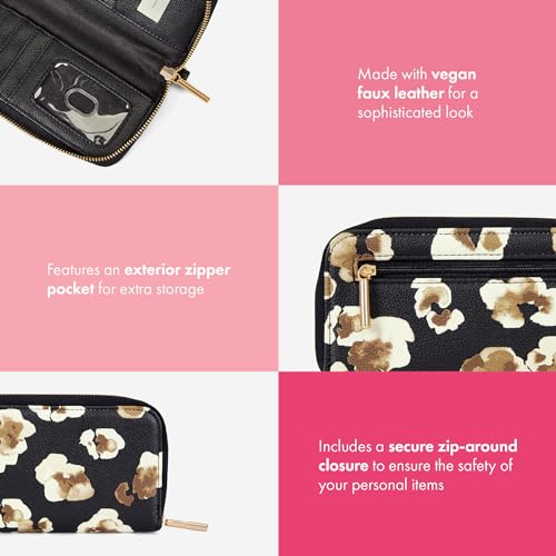 THIRTY-ONE Gifts Slim Wallet, Small Clutch Wallet for Women, Phone-Holder Wallet with Card and Bill Slots, Autumn Bouquet Smooth Pebble3