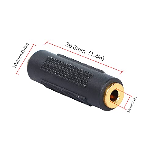 Adaptador Jack 3.5mm hembra a hembra estéreo 2 unidades miniatura 7