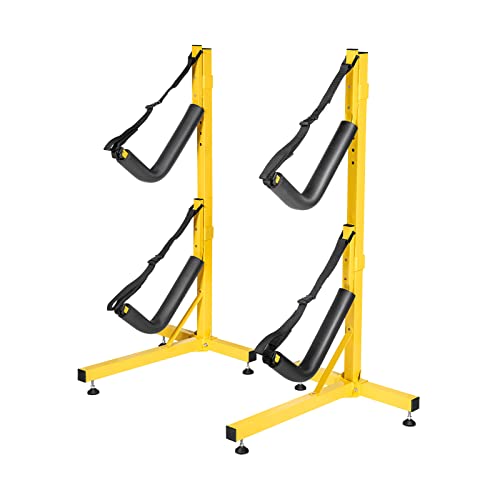 Double Kayak Storage Rack Free Standing Storage for Two Kayak SUP Canoe and Paddleboard Indoor Outdoor or Garage
