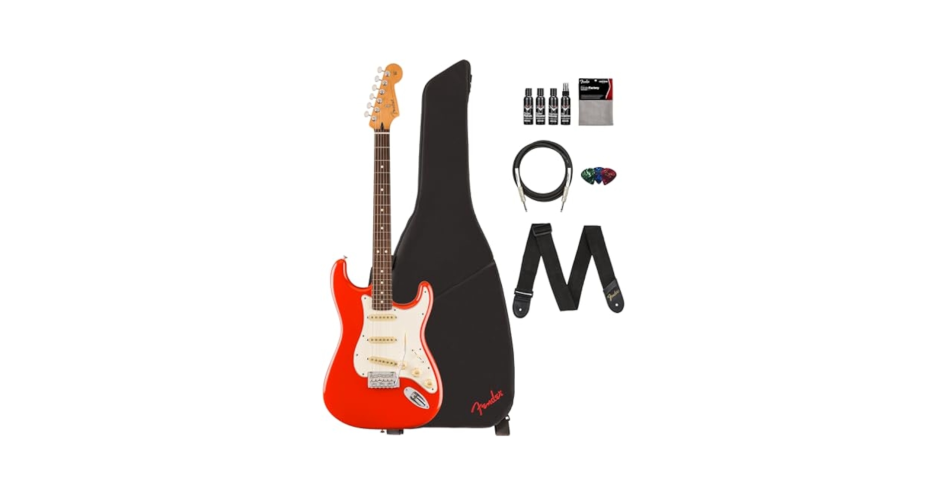 Amazon.com: Fender Player II Stratocaster - Coral Red Bundle