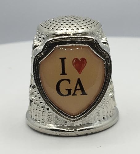 646 I Love GA (Georgia) City Collectible Souvenir Thimble