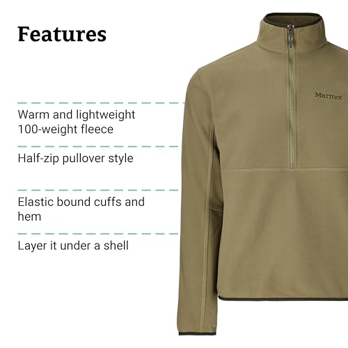 Image of MARMOT Men's Rocklin 1 /2 Zip, Lightweight Fleece Pullover Jacket