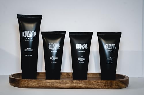 Guapo Skincare - Mens Skincare Routine Facewash Kit, 4 Step Regime Including Face Wash, Facial Scrub, SPF20 Moisturiser and Nightime Lotion - Image 5