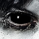 ✅ 6-Monatslinsen Leo Eyes Funlinsen Black Sclera-Markenqualität- 1 PAAR-D-22mm-Halloween Kontaklinsen Schwarze,Cosplay, LARP, Zombie, Crazy Funlinsen, Halloween, Fastnacht,Vampir