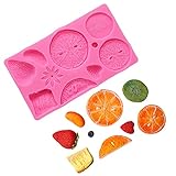 Emoin Fruit Silicone Fondant Mold Strawberry Lemon Kiwi Fruit Tangerine Slice Blueberry Raspberry...