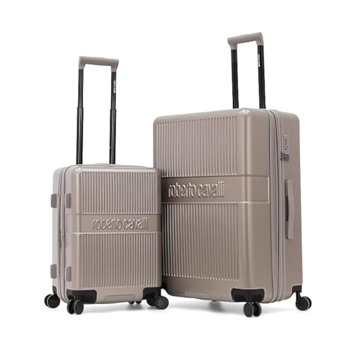 roberto cavalli Double Spinner Luggage with Universal Combination Lock for All Taste Privacy. L 28-S 20 Charcoal JSV02H/02G/02F