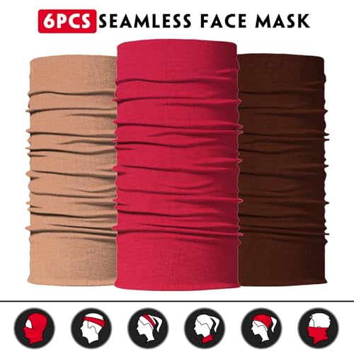 Image of Venswell Neck Gaiter Face Mask Men Women,Seamless Bandana Rave Face Cover Scarf Mask,Balaclava,Headband, Head Wrap,Headwear