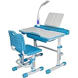 Tavolo da studio premium regolabile in altezza per bambini che manterrà i più piccoli motivati ​​a studiare e imparare. Design colorato e moderno che rallegrerà le loro stanze.