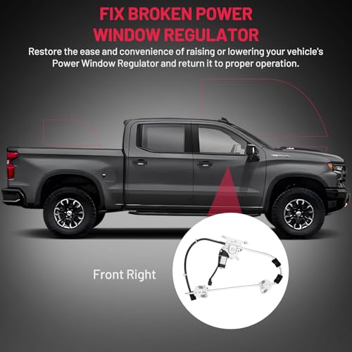 Image of BDFHYK 741-539 Power Window Regulator with Motor Front Right Compatible with Jeep Cherokee 1991-1996, Jeep Comanche 1991-1992
