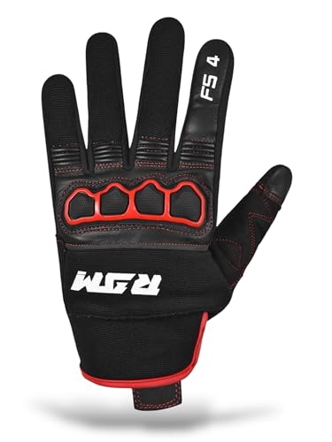 TLA RAM Guanti moto con protezioni nocche omologati CE, Taglie sino 5XL uomo e donna, Guanti da moto, scooter, quad, touchscreen, traspiranti, mezza stagione, alta protezione all'impatto.