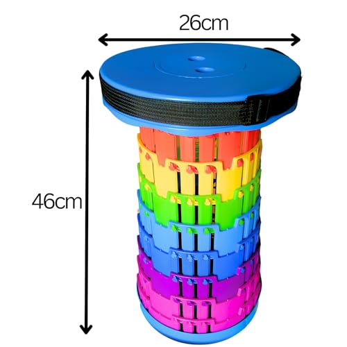 Banco Portátil Compacto de Viagem Colorido Banqueta Dobrável de Mão Para Praia Pescaria Churrasco Ja