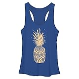 Fifth Sun Lost Gods Henna Fruit Women's Racerback Tank Top, Royal Blue Heather, XX-Large
