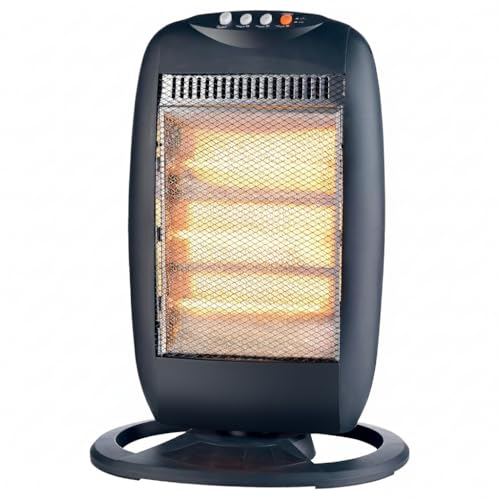 BRICOZONE Stufa Alogena Oscillante 1200W Con Tre Livelli Di...