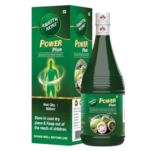 Image of Amrith Noni Power Plus Juice - 500ml | Ayurvedic Energy & Immunity Booster Tonic | Herbal Rejuvenator for Daily Wellness, Strength & Vitality - No Added Sugar, Preservatives