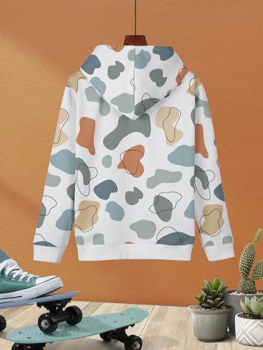 Image of HELLCAT Trendy Printed Cotton Blend Hoodie Sweatshirt for Boys