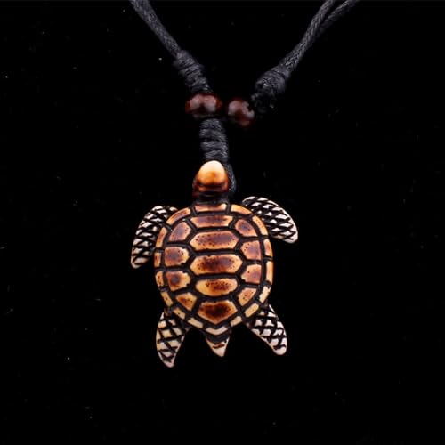 Handmade Hawaiian Turtle Shark Teeth Adjustable Wax Rope Chain Vintage Necklace Couple Friendship Summer Beach Surfer Bohemian Lucky Protection Jewelry for Men Women4