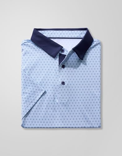 Image of Obla Mens Golf Polo Shirts Short Sleeve Dry Fit Performance Moisture Wicking Casual Print Collared Golf Shirts for Men
