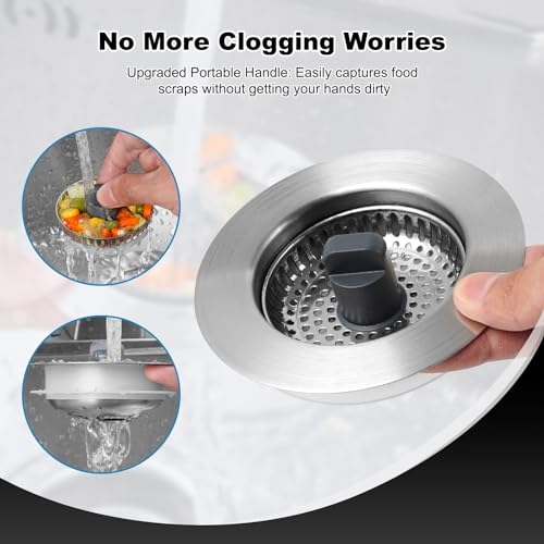 Colador universal para fregadero de cocina en acero inoxidable miniatura 4