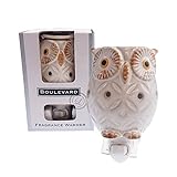 Cream Distressed Owl Ceramic Stoneware Plug-in Outlet Wax and Oil Warmer