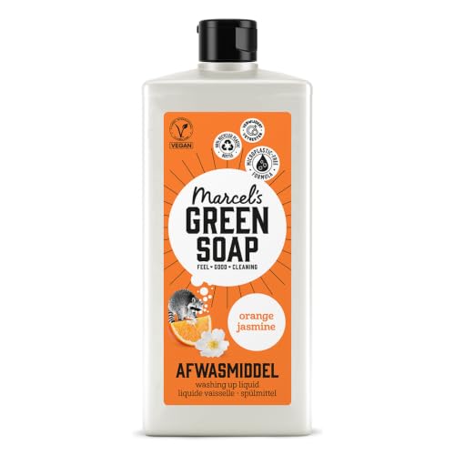 Marcel's Green Soap - Spülmittel Orange & Jasmin - Geschirrspülmittel - Mikroplastikfreie Formel - Vegan - Flasche aus 100% recycelte Plastikflasche...
